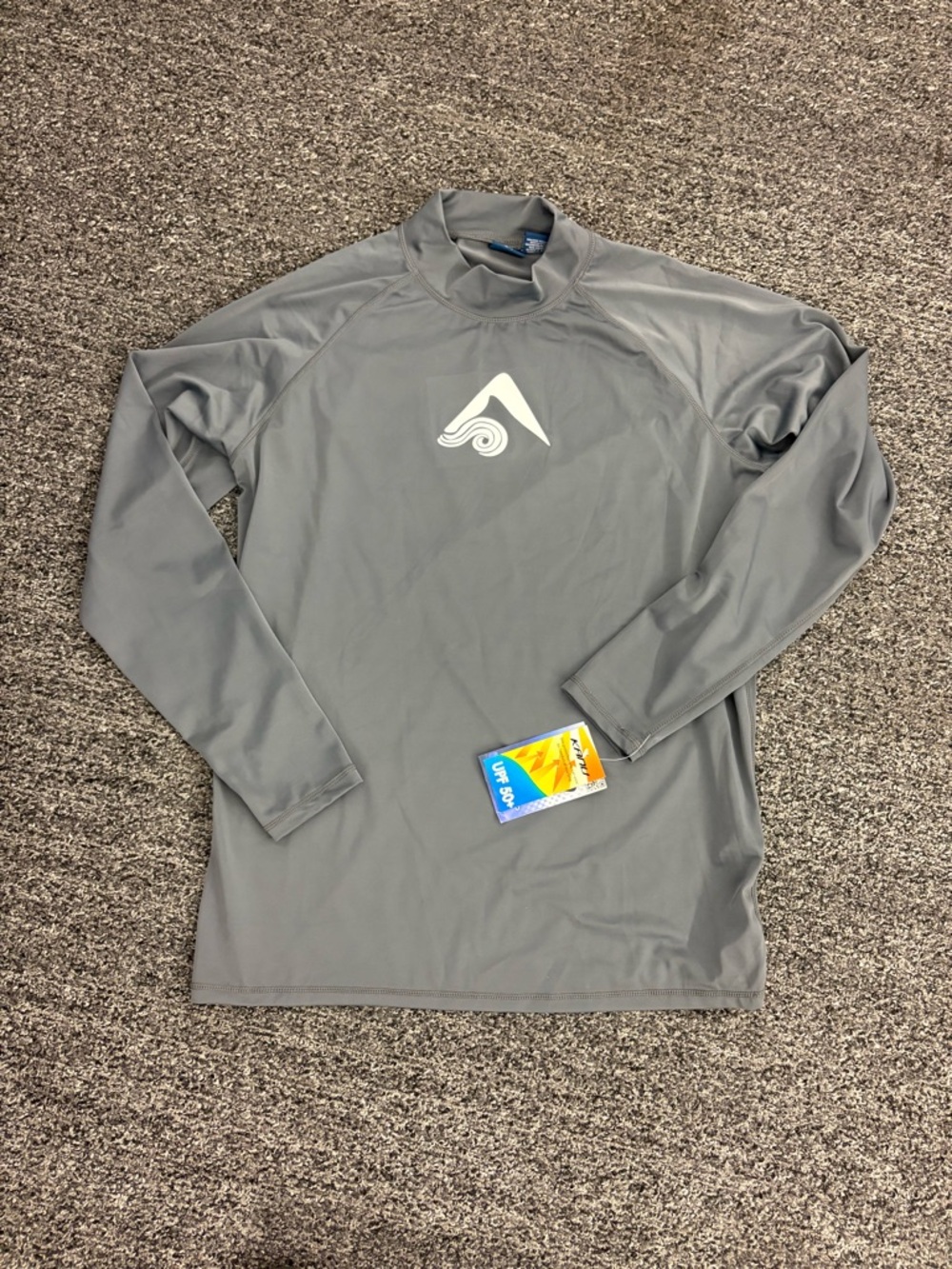 Nwt xxl 2x rash guard in charcoal gray sun shirt surf beach - Picture 3 of 3